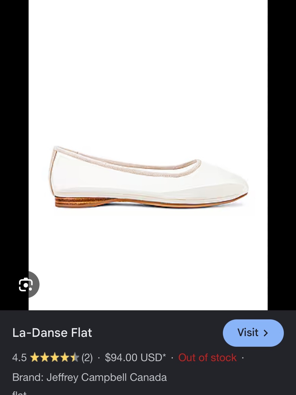 Jeffrey Campbell La-Danse White mesh Ballet Flat
